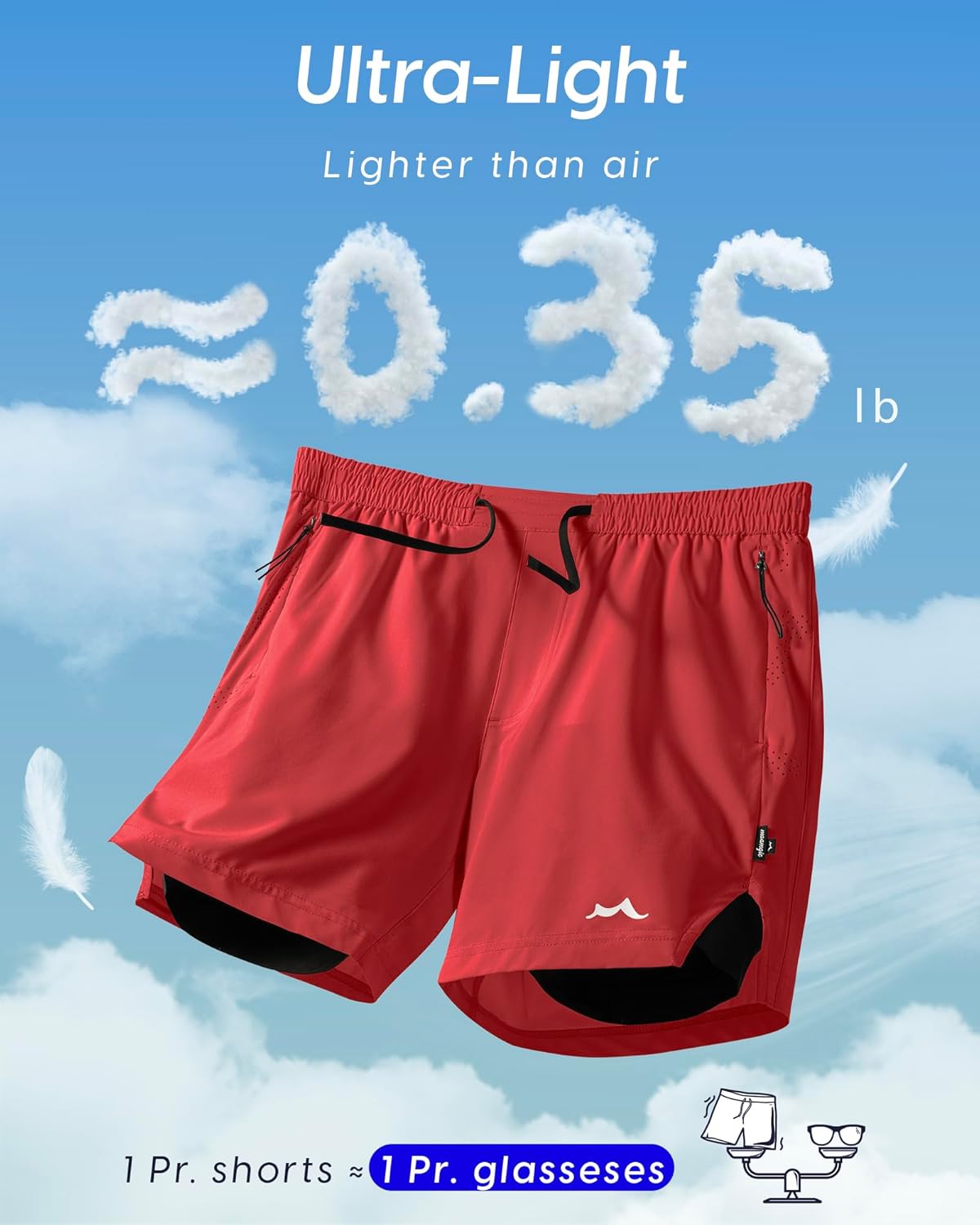 Thumbnail 5 de maamgic Men’s Athletic Running Shorts with Liner (Ultra Lightweight 5"/7")