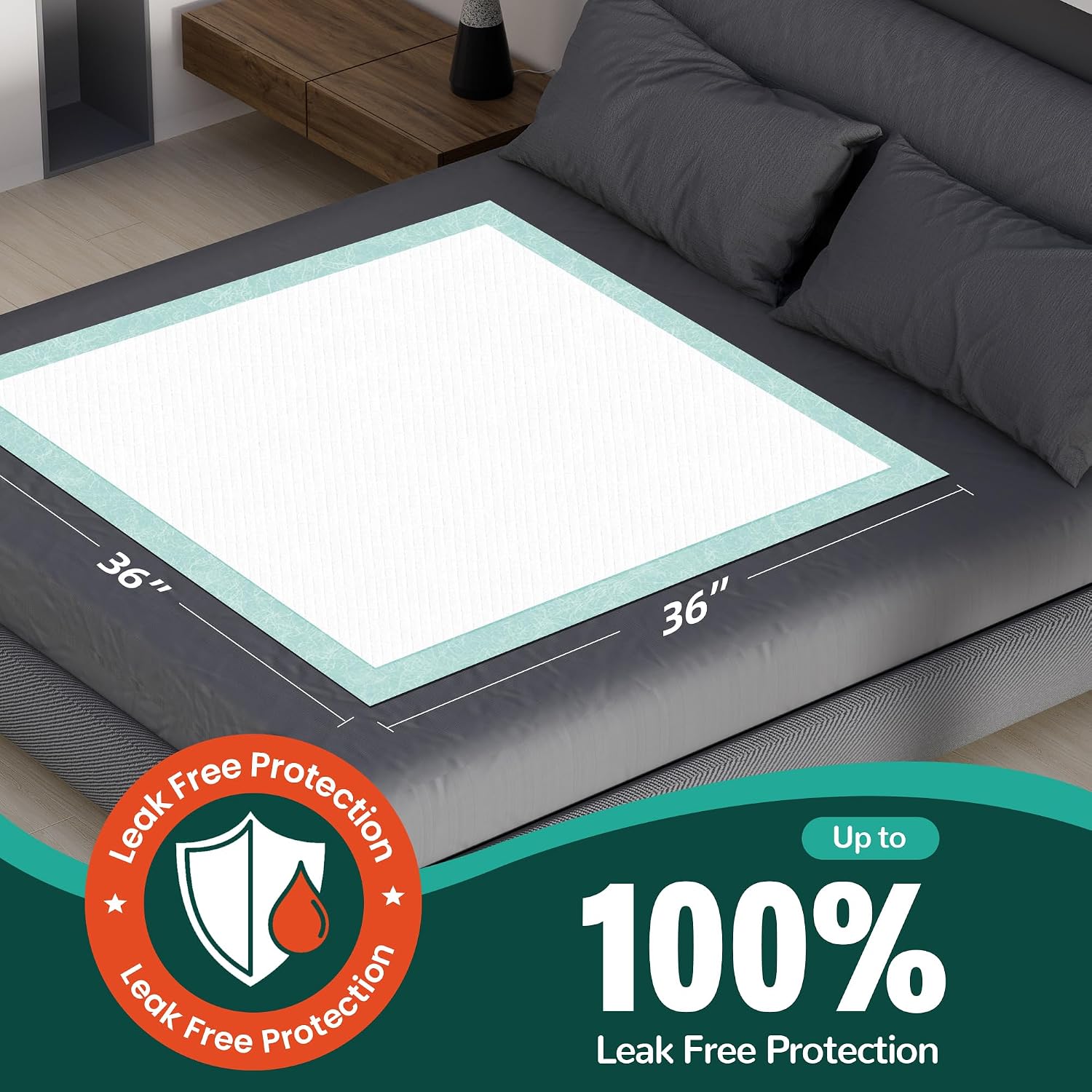 Thumbnail 1 de MILDPLUS MP-36X36-Heavy-30 Disposable Bed Pads, 36" x 36", 6 Layers