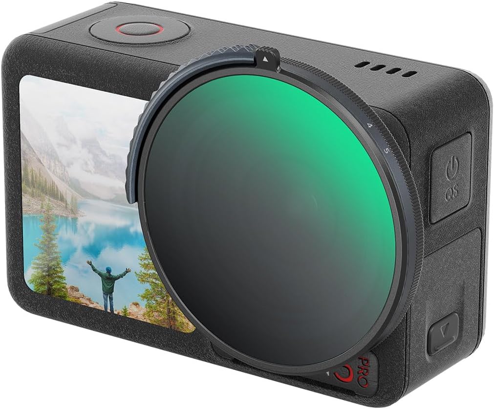 SMALLRIG Filtre CPL et VND 3-5 pour DJI Osmo Action 4 — 4 en 1, CPL + ND8/ND16/ND32, verre HD multicouche