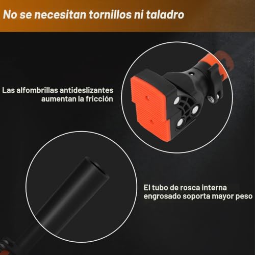 Detalle de Barra de Dominadas sin Tornillos AETKFO: ajuste 72–110 cm para Gimnasio en casa