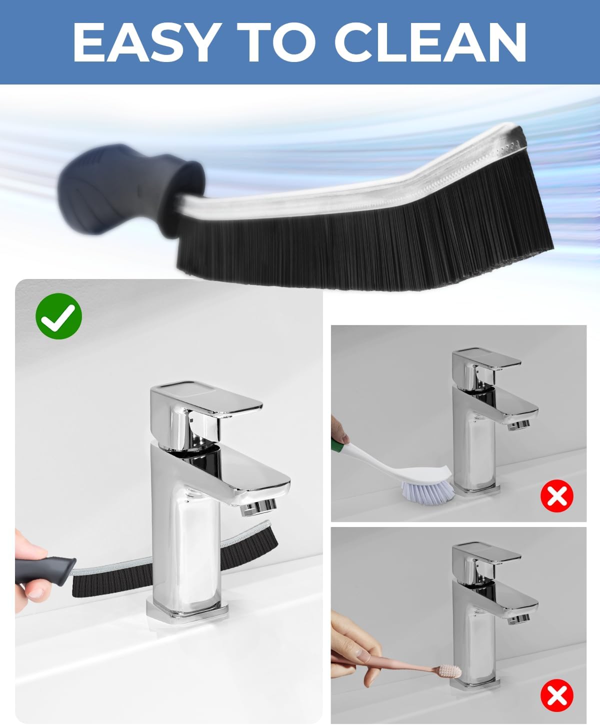 Detalle de Cleangor Crevice Cleaning Brush for Grout 🧽