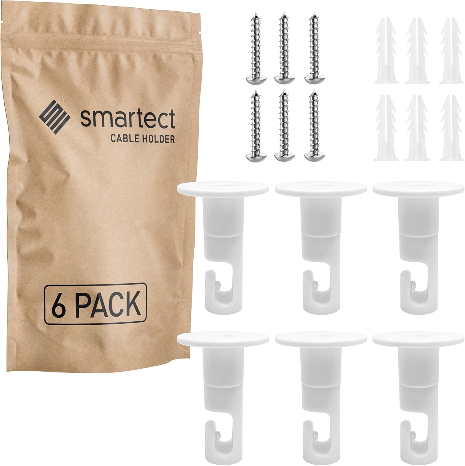 Thumbnail 6 de Smartect Decentratore da Parete e Soffitto per la sospensione di cavi (3 pezzi, nero)