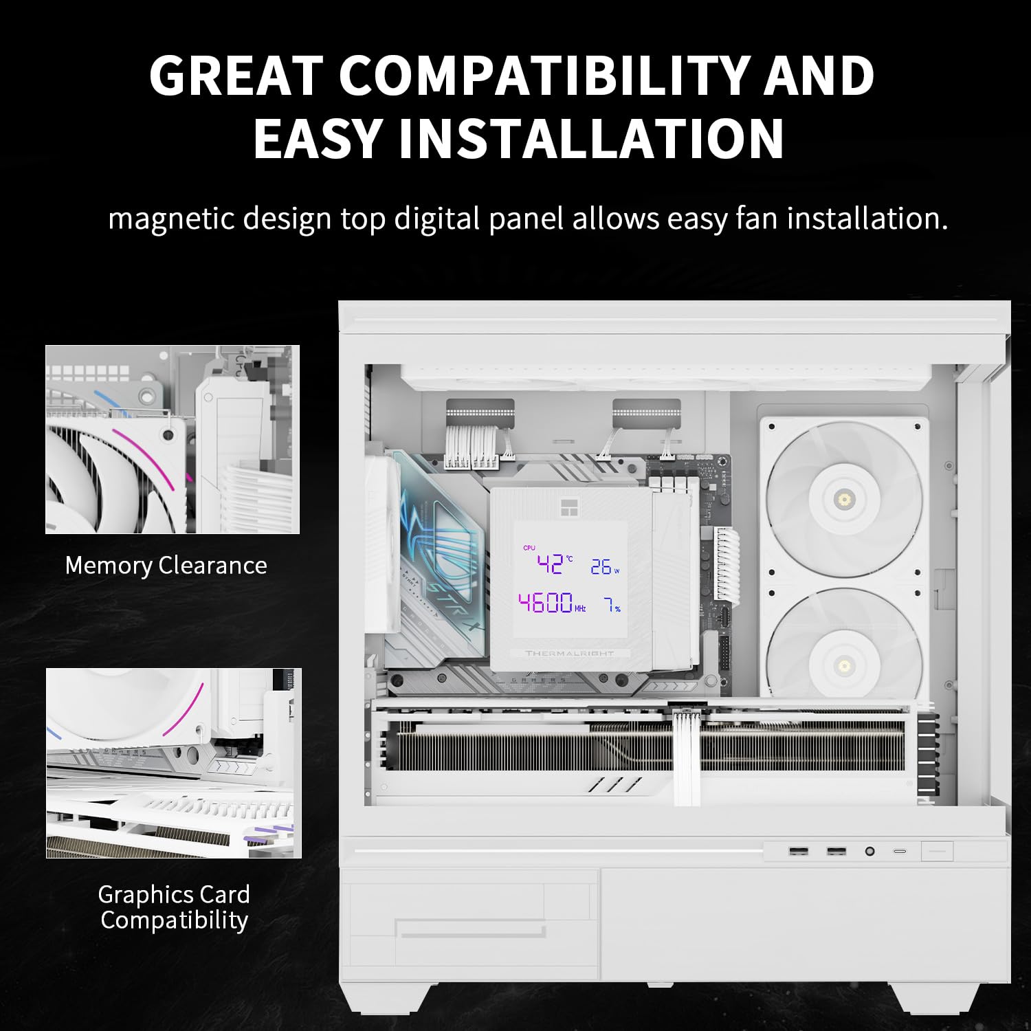 Detalle de THERMALRIGHT PS120 D SNOW-D2 CPU空冷クーラー、7本ヒートパイプ・デュアルタワー・デジタル表示