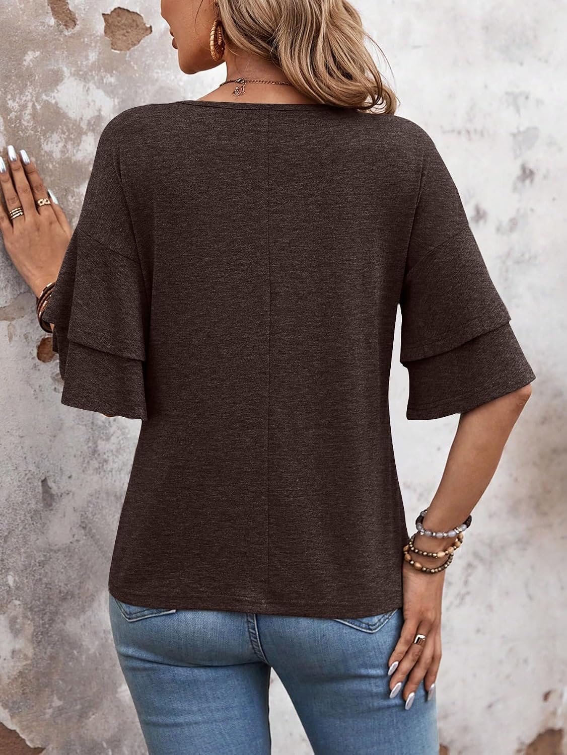 Detalle de Sialois Women's 3/4-Sleeve Blouse