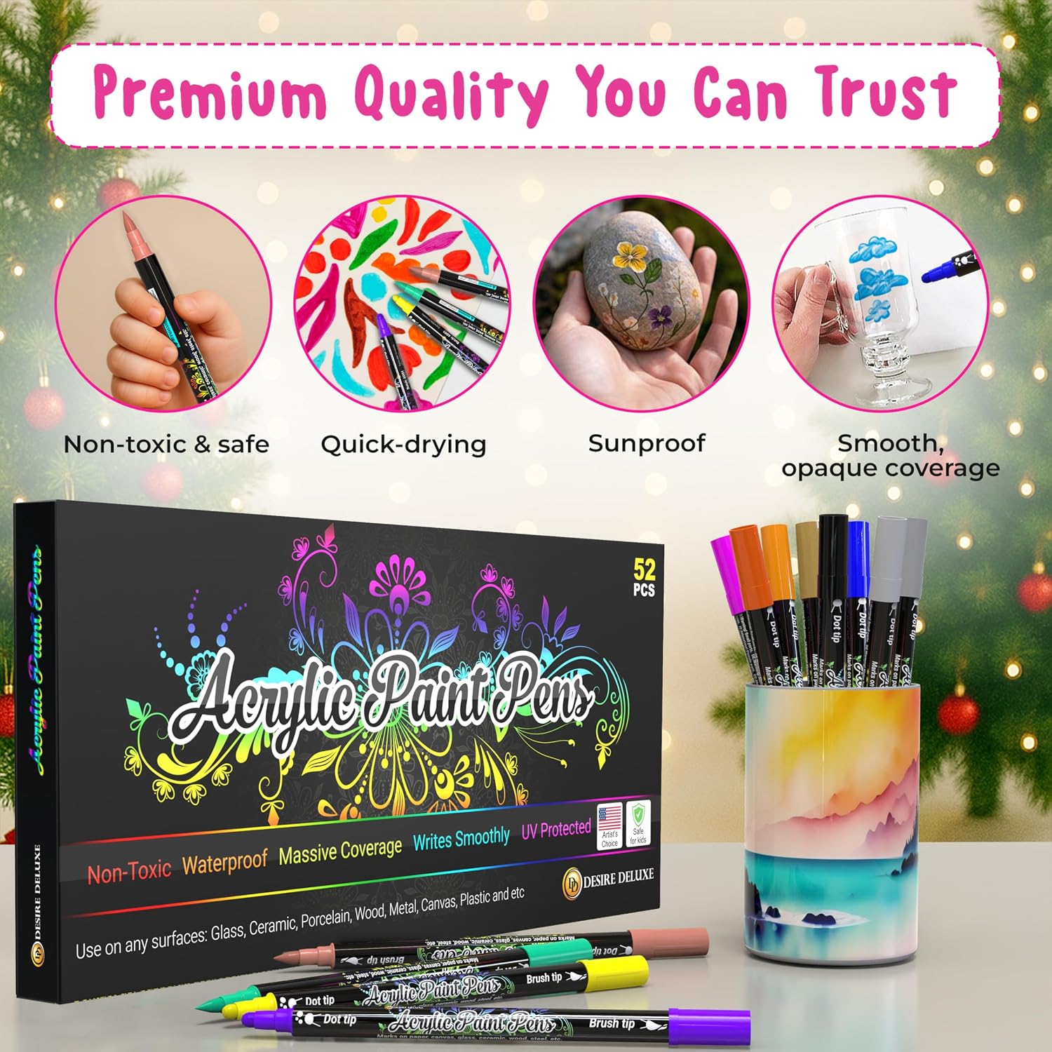 Detalle de Desire Deluxe 52 pennarelli acrilici multicolore 🎨