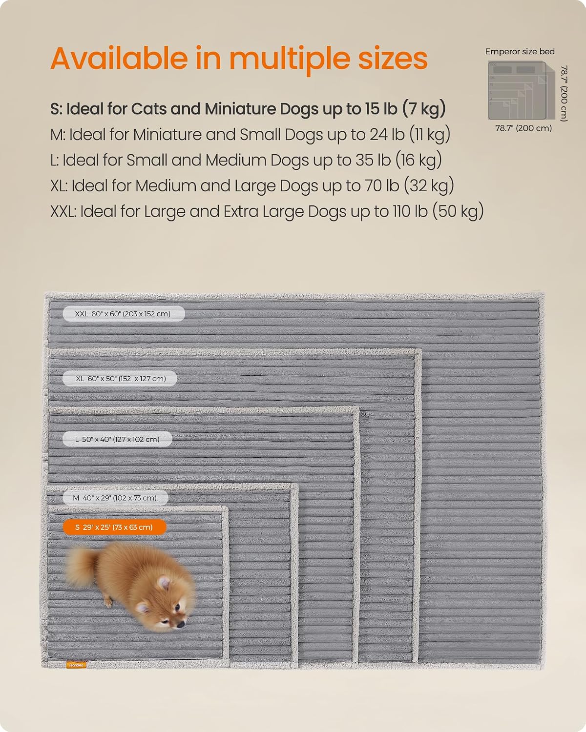 Detalle 2 de FEANDREA BADDI Collection PPB033G01 Waterproof Dog Blanket, Reversible, 73 x 63 cm
