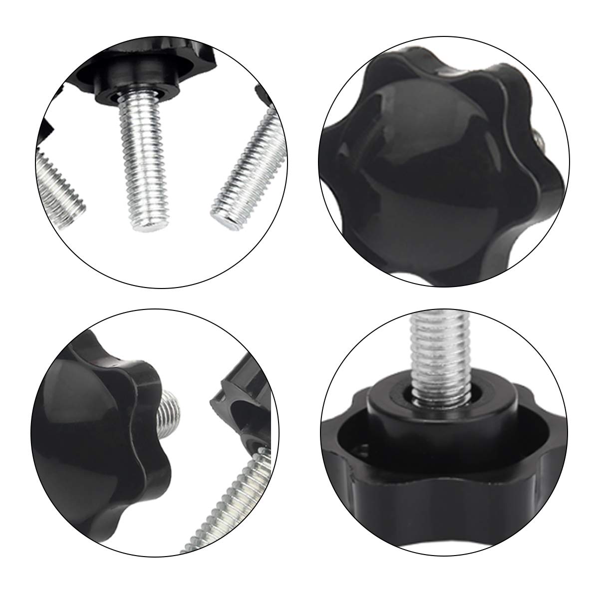 Detalle de Star Hand Knobs, M6-1.0 x 12 mm