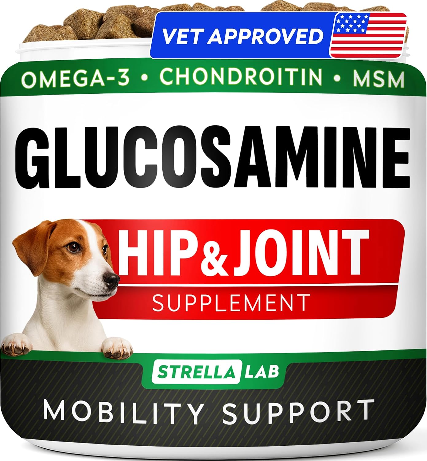 Detalle de STRELLALAB Dog Joint Supplement, 120 Chews