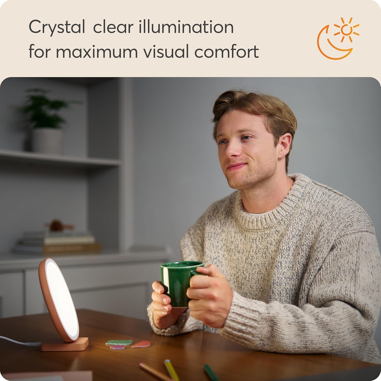 Detalle de Lumie Dash: Compact Bright Light Therapy Lamp for Mood, Energy & Visual Comfort