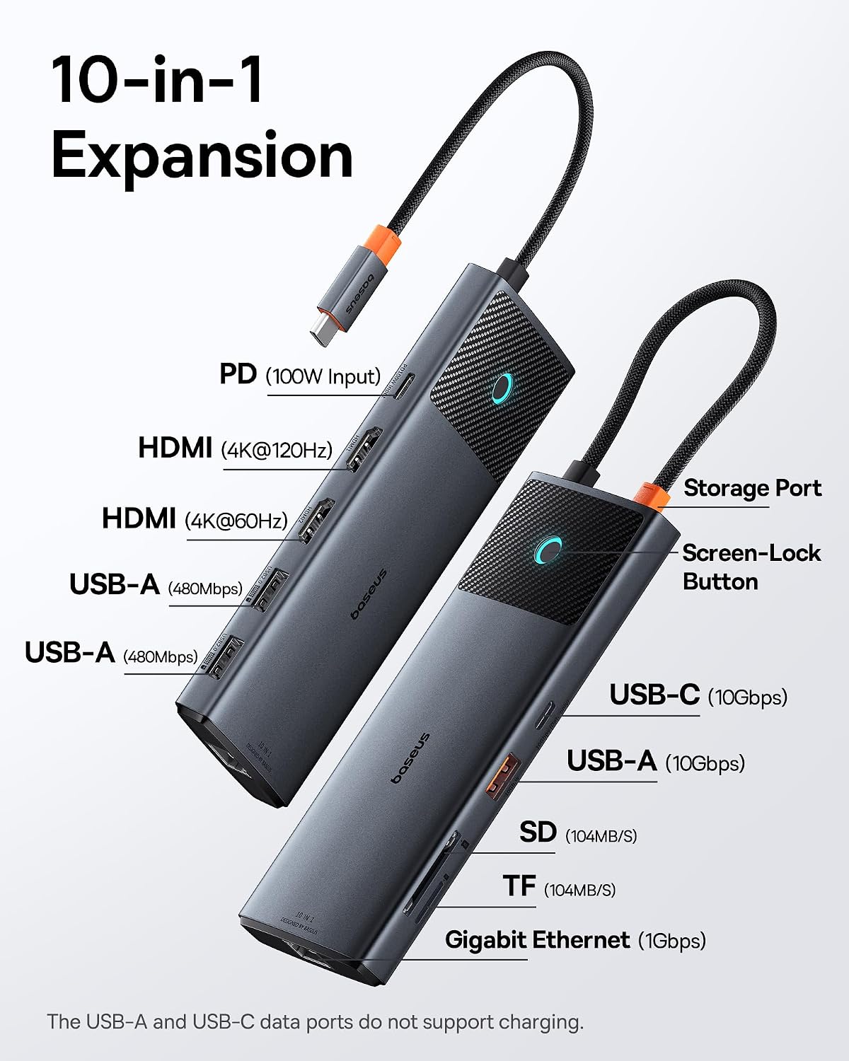 Thumbnail 1 de Baseus Dual Monitor Docking Station 10Gbps 10-in-1