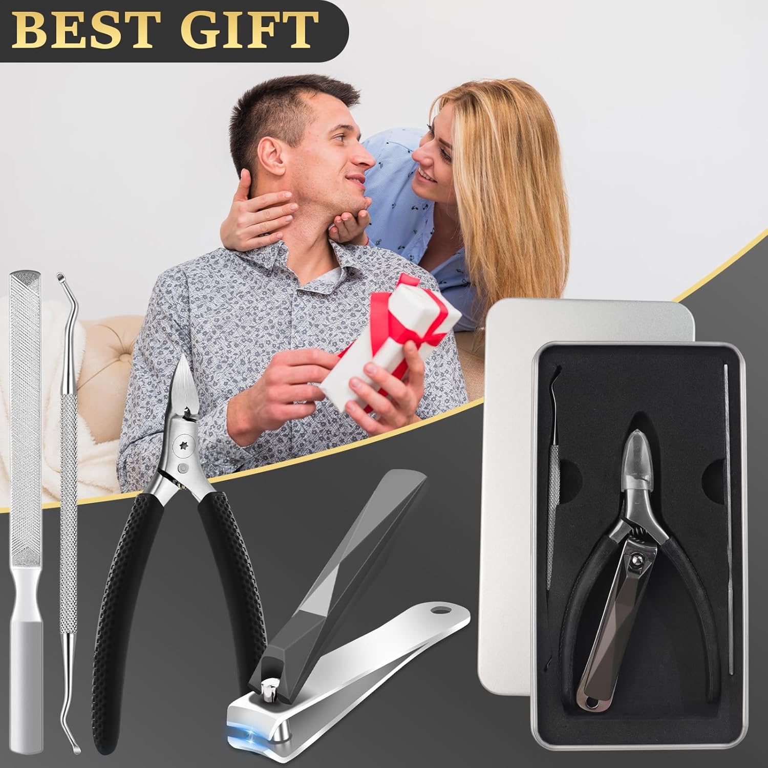 Thumbnail 6 de HEYMKGO Thick Toenail Clippers for Seniors