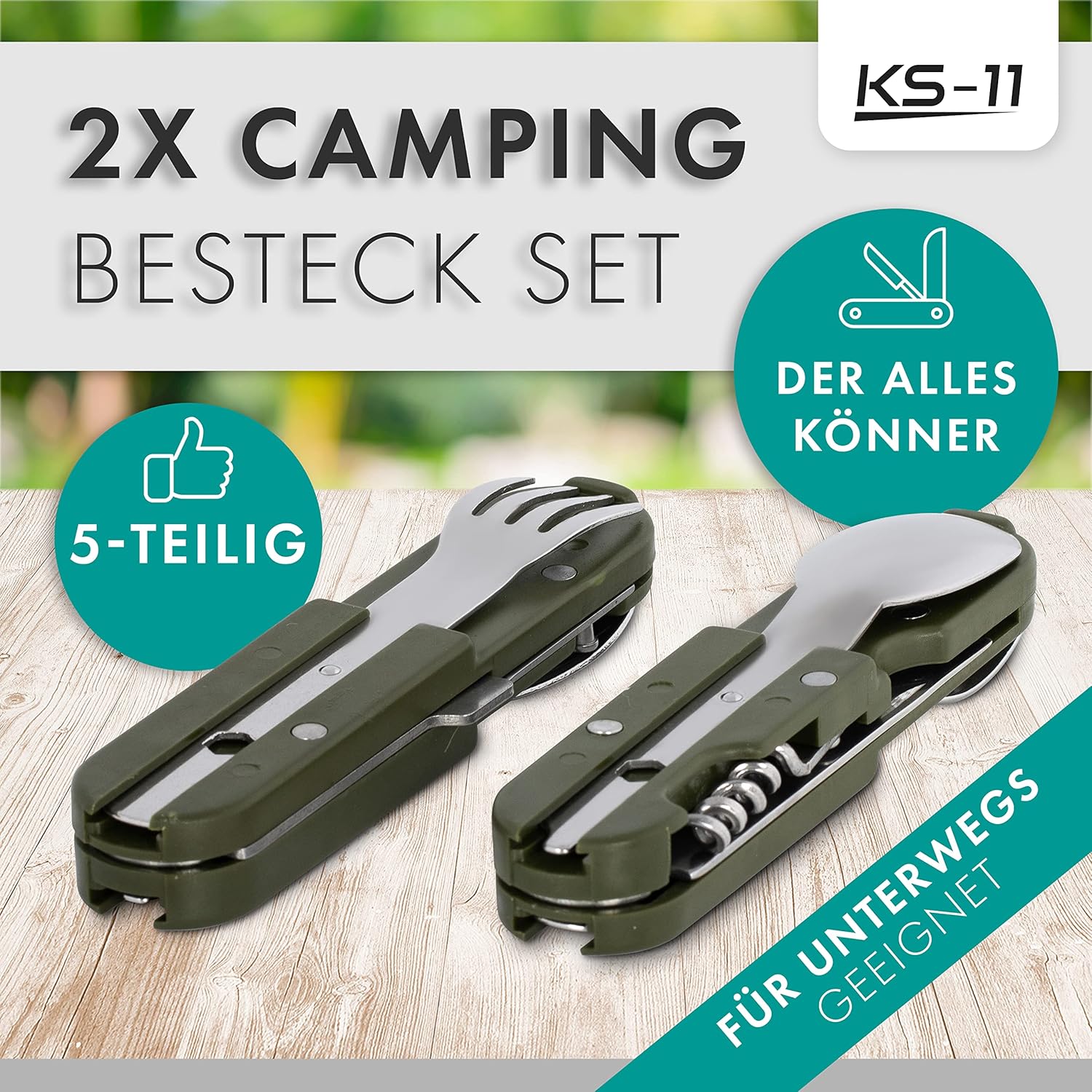 Thumbnail 2 de KS-11 Campingbesteck Set 6-teilig