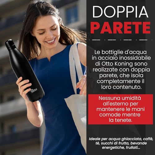 Detalle de OTTO KONING Borraccia Termica 1 L Acciaio Inox a Doppia Parete