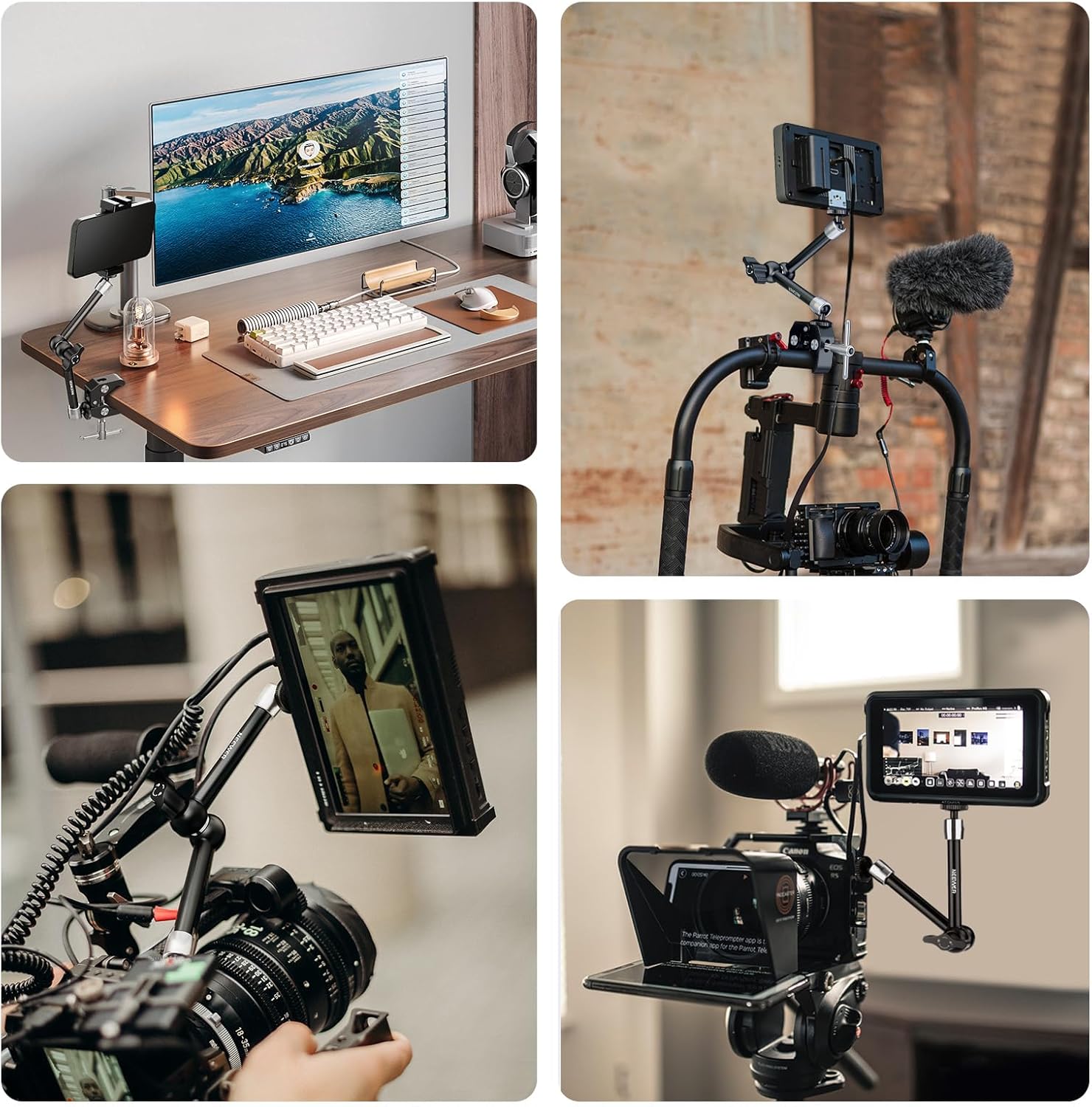 Thumbnail 5 de NEEWER Braccio Magico regolabile 25 cm con Super Clamp, filettature 1/4” e 3/8” (ST25C)