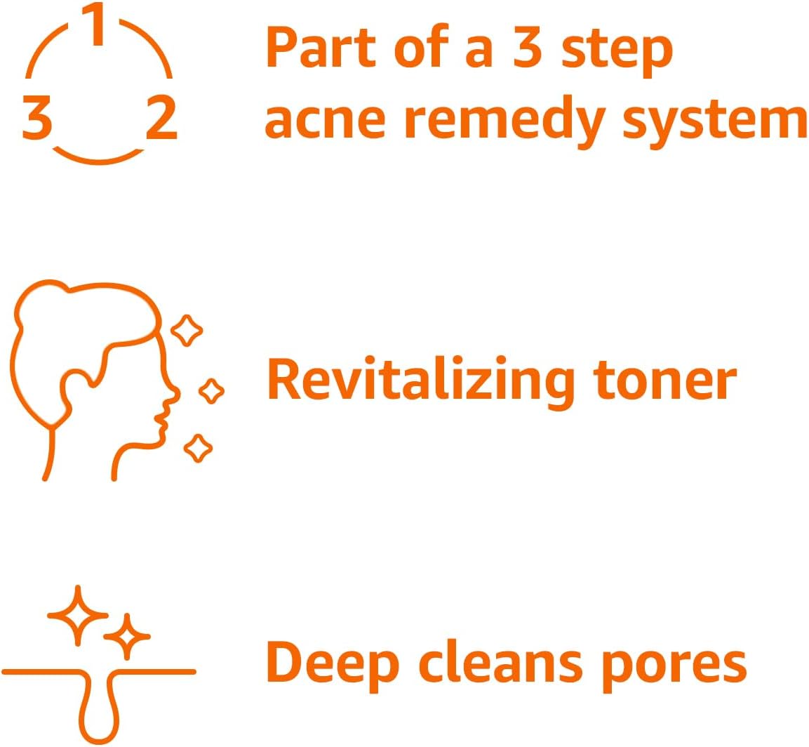 Detalle de Amazon Basics 3-Step Acne Treatment System Revitalizing Face Toner (4 fl oz)