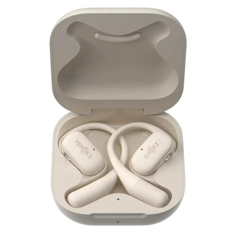 Detalle 2 de Shokz Openfit auriculares inalámbricos Open Ear IP54 con micrófono (beige)
