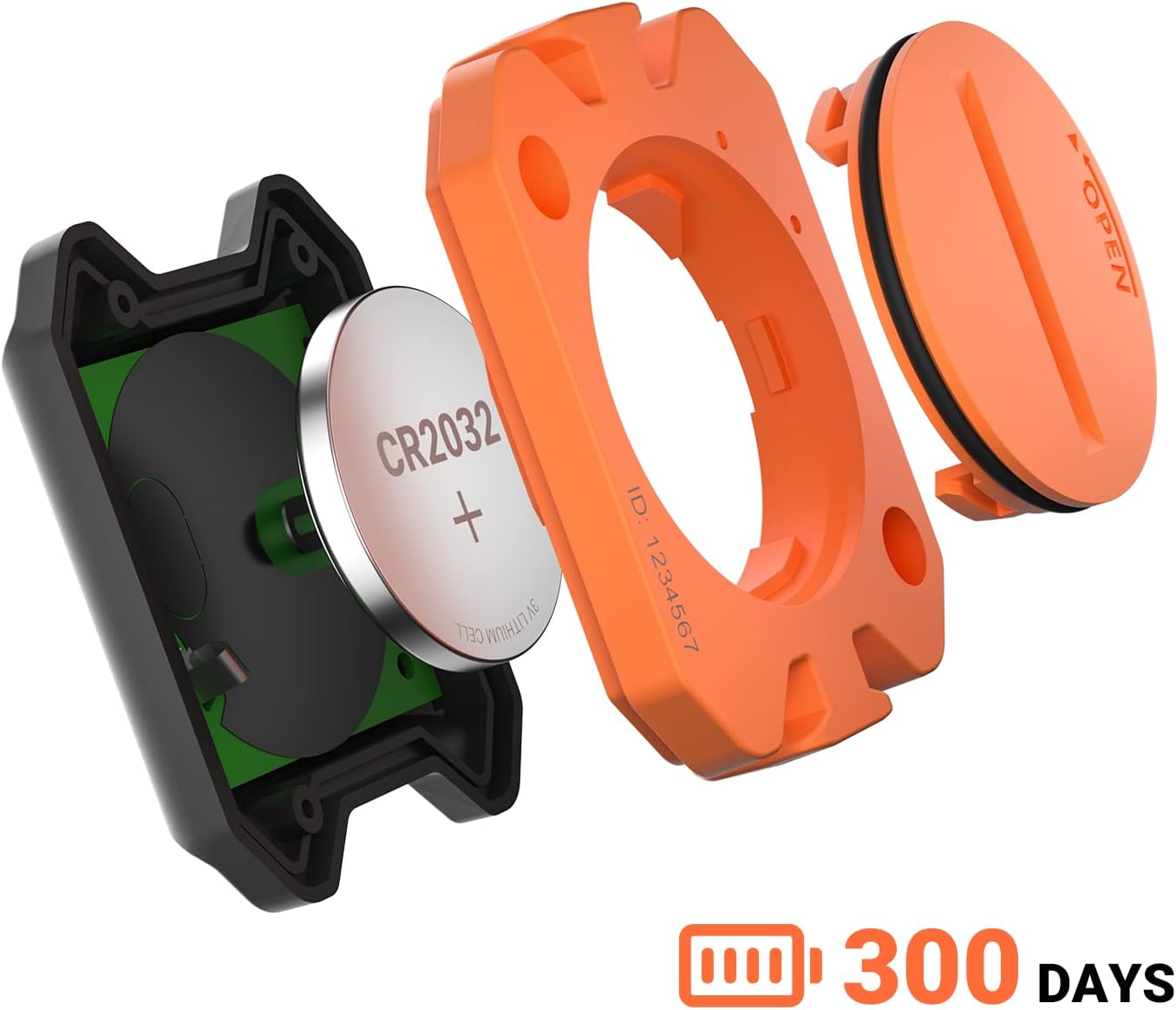 Thumbnail 3 de moofit CS9 kadenssensor med Bluetooth, ANT+ och IP67, orange
