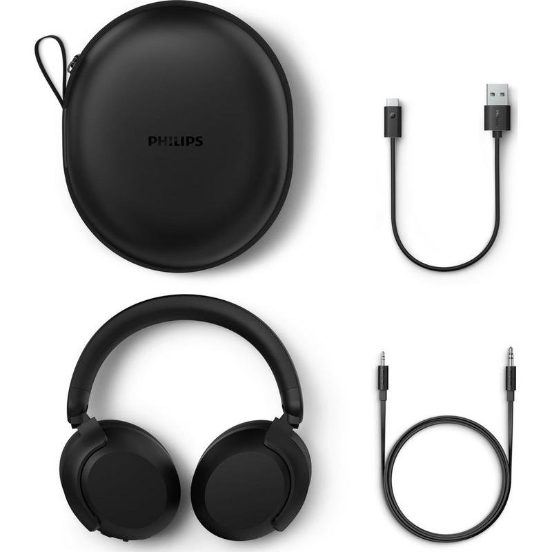 Detalle 2 de Auriculares Philips TAH8000EBK/00: ANC híbrido, Bluetooth 5.4 y 70 h de autonomía