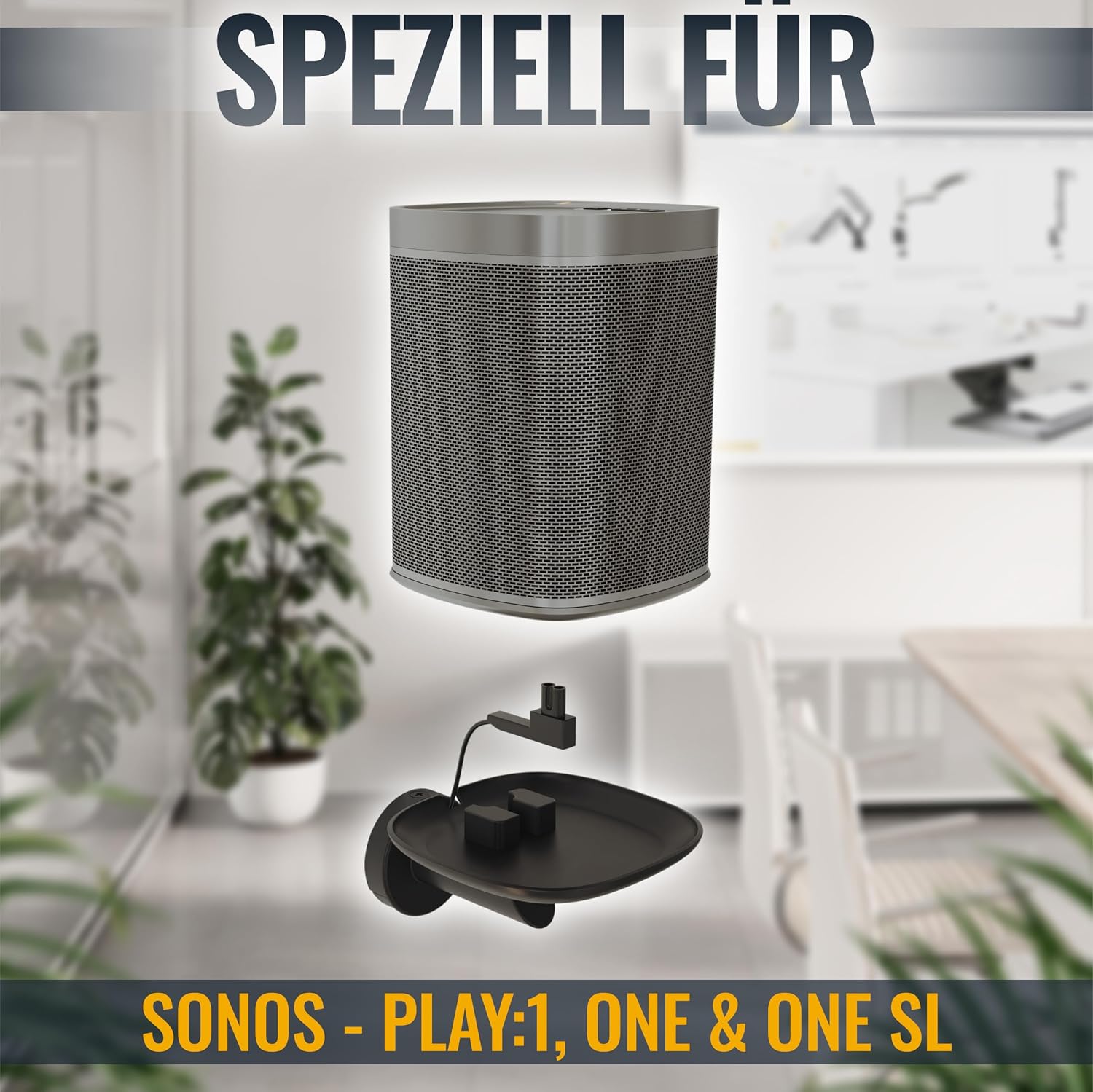 Detalle de RICOO LH054 Support mural pour Sonos One 151 mm