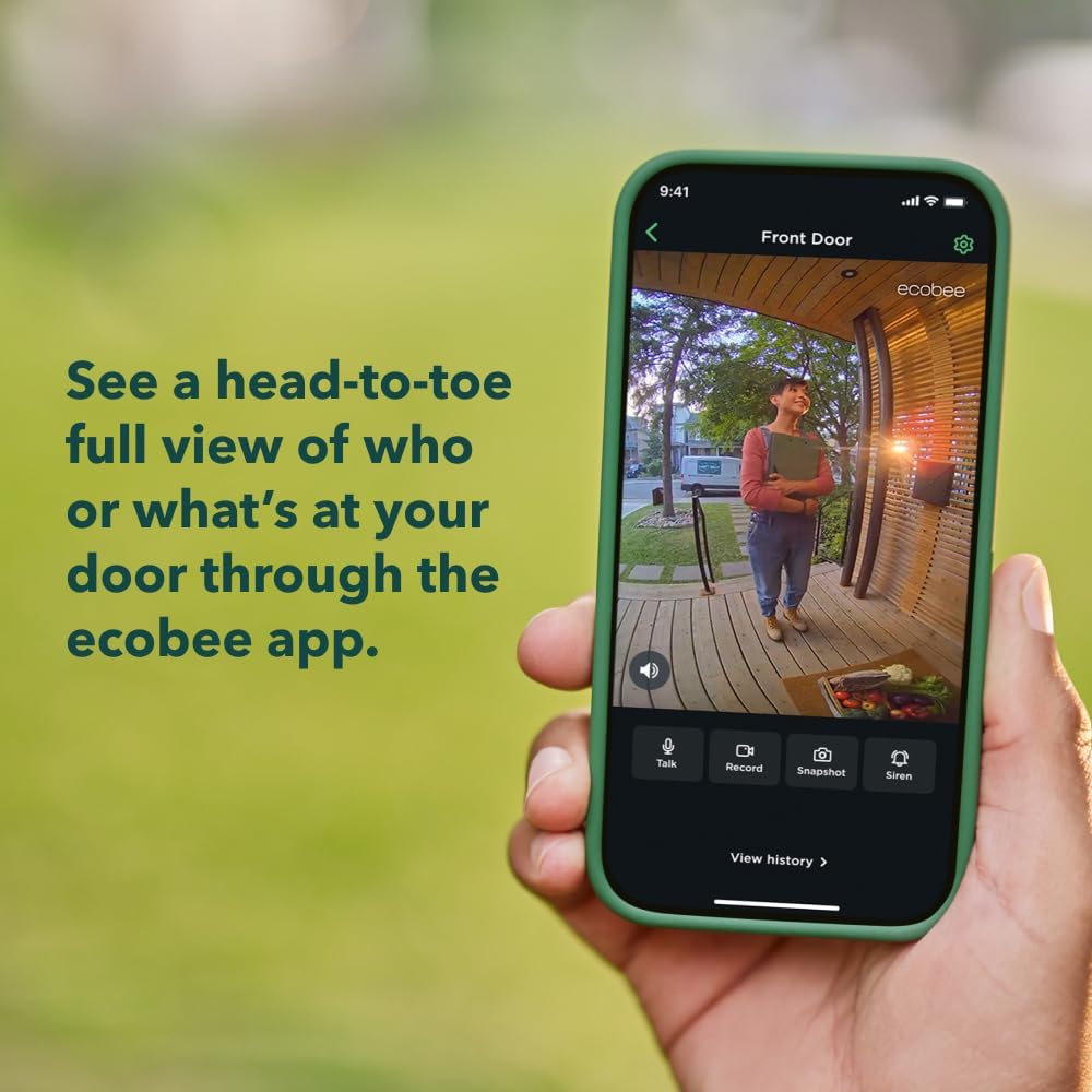 Detalle 1 de ecobee Smart Doorbell Camera Wired, 1080p HDR and 187° Field of View