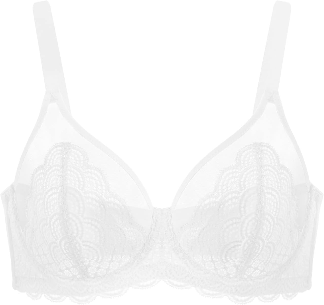 Thumbnail 3 de HSIA Minimizer Lace Bra for Women (Large Bust, Full Coverage) — Mermaid Scales, Plus Size