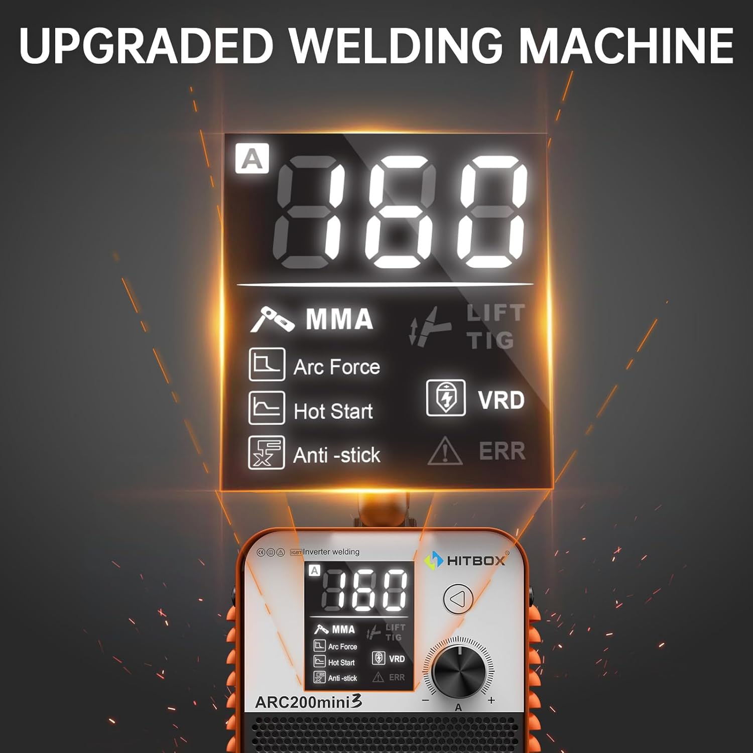 Thumbnail 3 de HITBOX 240V 2 in 1 Stick Welder (Lift TIG/MMA) ARC200mini3 with IGBT Inverter