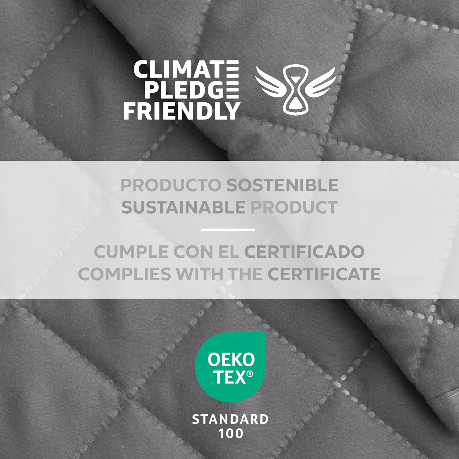 Thumbnail 4 de Easycosy Couvre-lit boutis matelassé gris 230x260 cm pour lit 140x200/150x200 – microfibre respirante Oeko-TEX