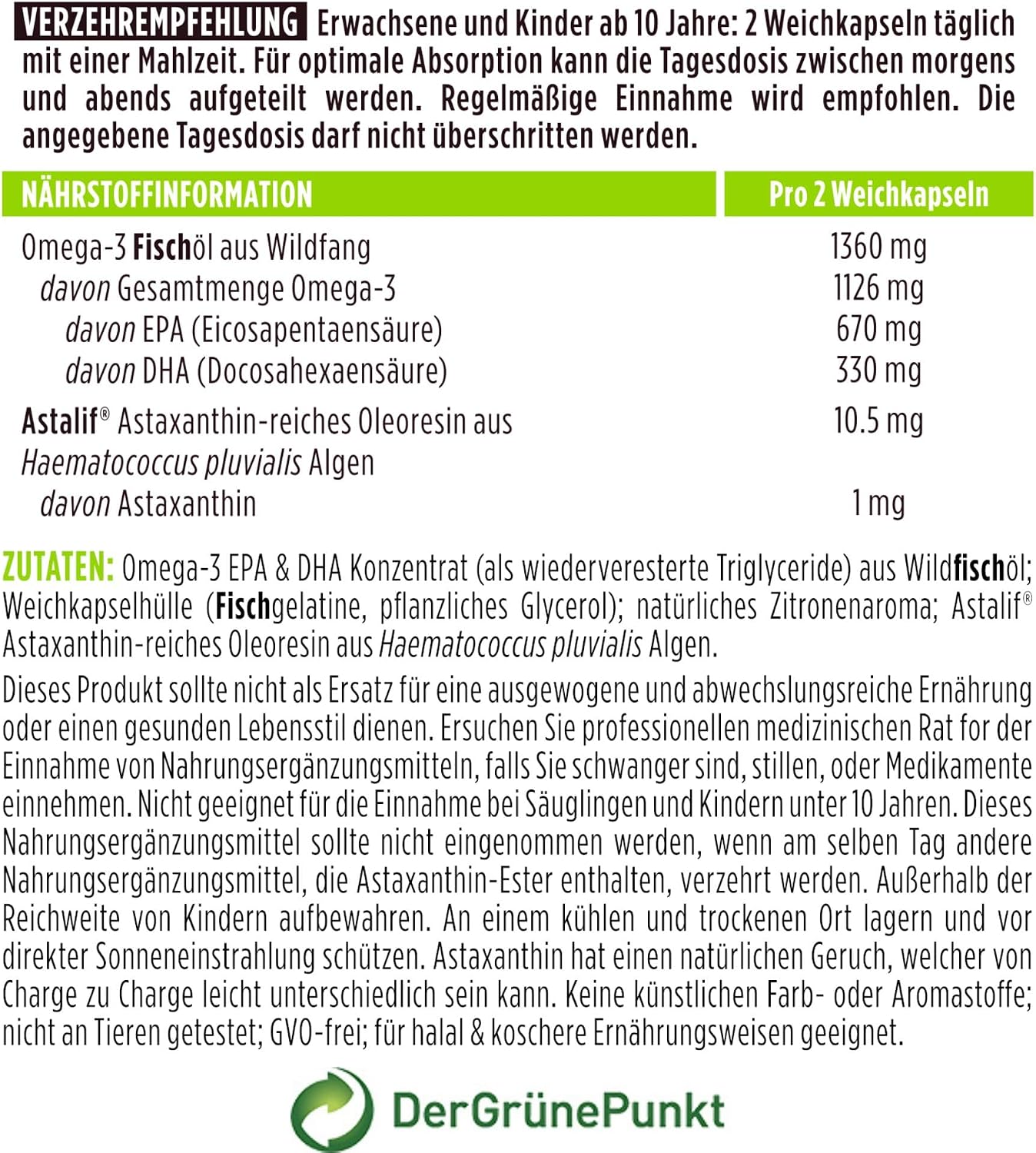 Thumbnail 4 de Igennus Omega-3 Wildfischöl & Astaxanthin rTG – 180 Weichkapseln mit EPA 670 mg & DHA 330 mg