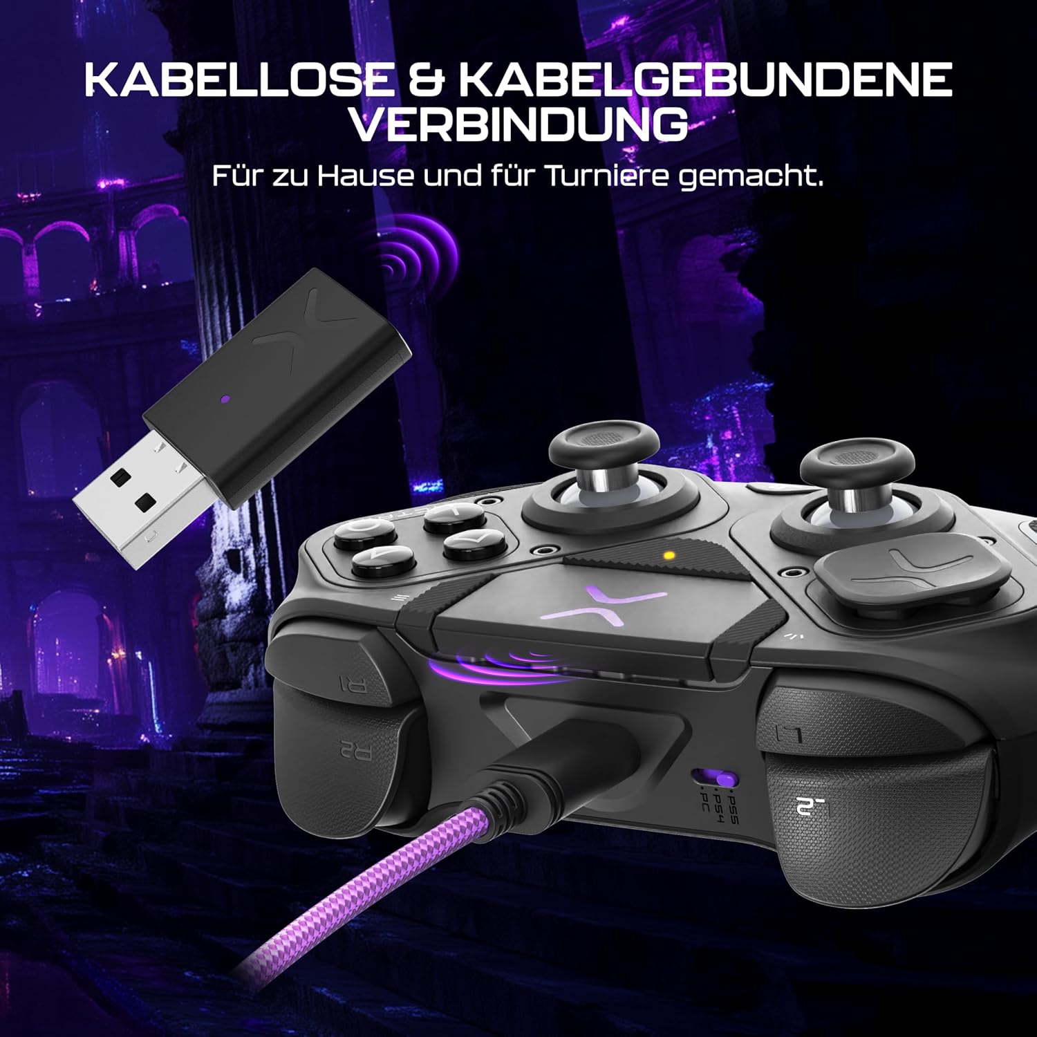 Thumbnail 6 de Turtle Beach Victrix Pro BFG Reloaded Wireless Modulares PlayStation-Controller Schwarz (offiziell lizenziert)