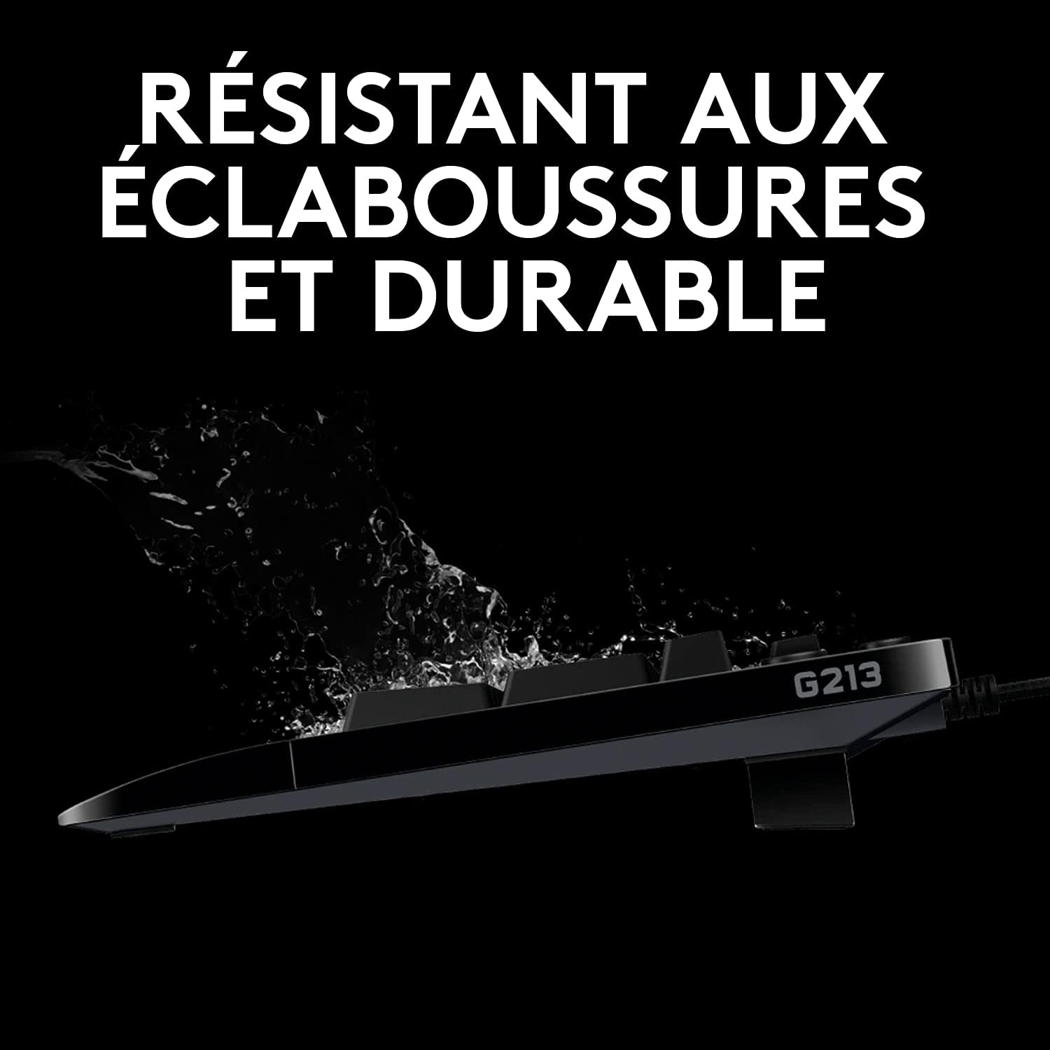 Detalle 2 de Logitech G213 Prodigy — Clavier Gamer AZERTY, éclairage RGB LIGHTSYNC et commandes multimédia dédiées