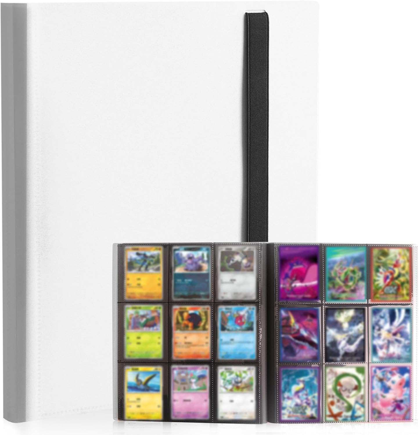 Detalle de SRISE JG-CB-004 Trading Card Binder, 360-Card Capacity, 20 Pages, White