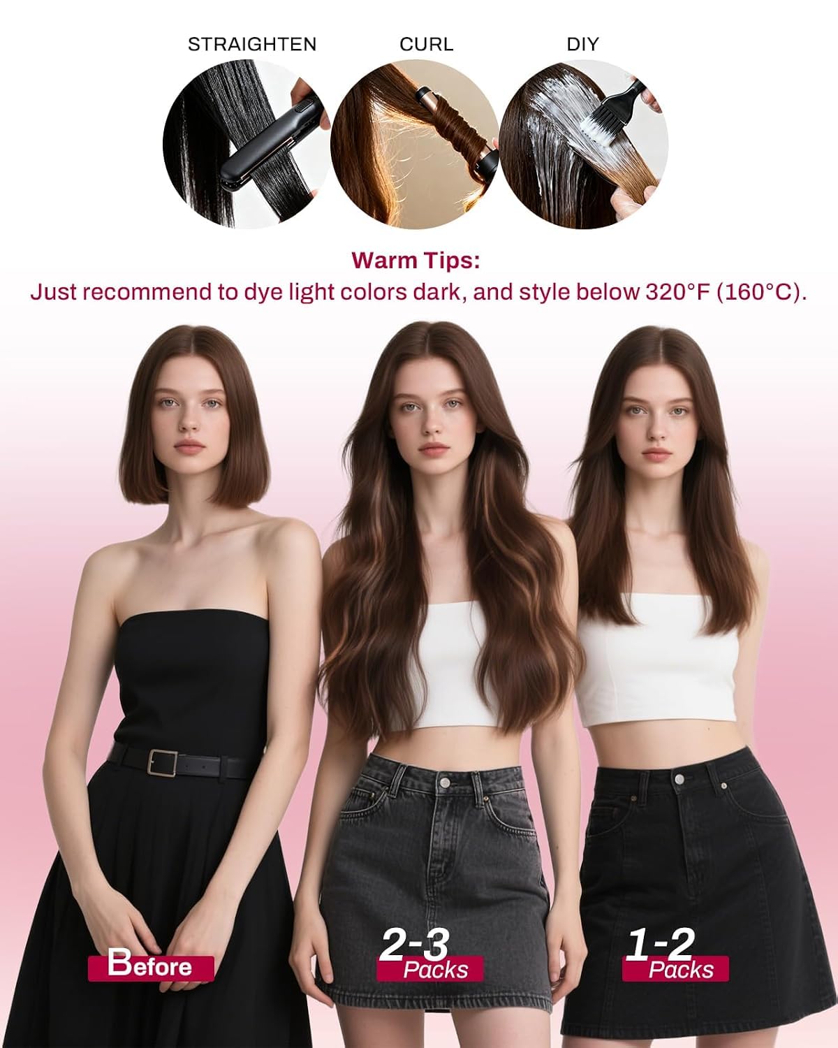 Thumbnail 4 de Moresoo 18in 120g Clip‑In Hair Extensions