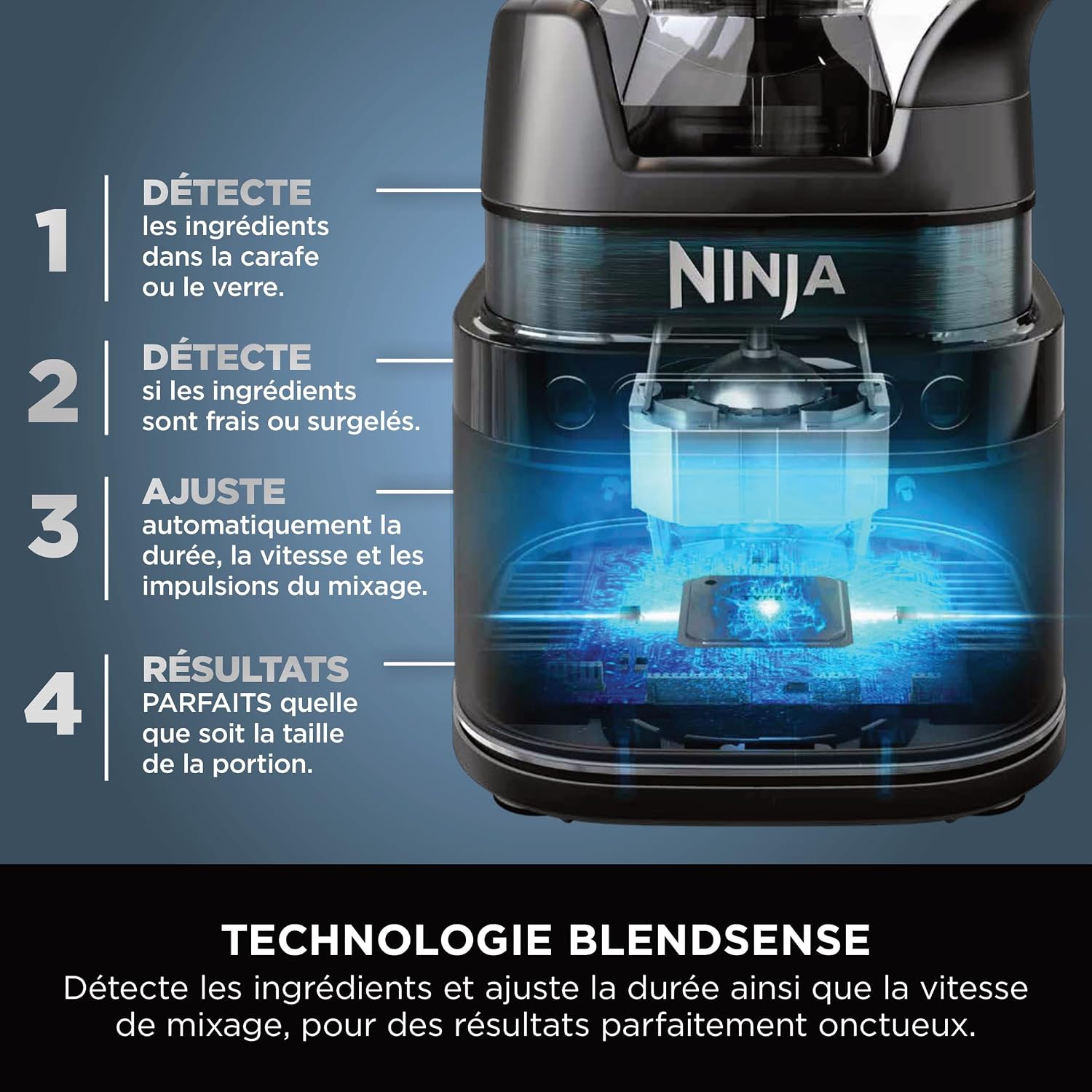 Detalle de Ninja Ninja Detect Power Blender Processor Pro 3-en-1 TB401EUSTGD (1200 W) – mixeur pierre dorée