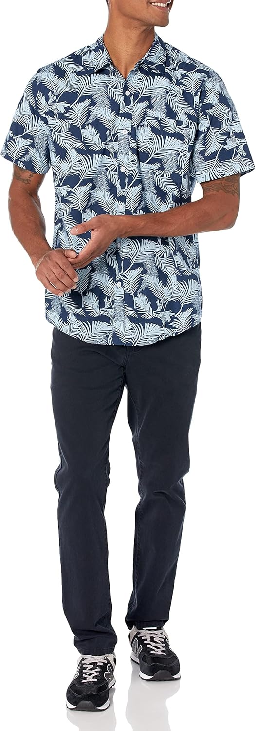 Thumbnail 3 de Amazon Essentials Men's Regular-Fit Short-Sleeve Print Shirt