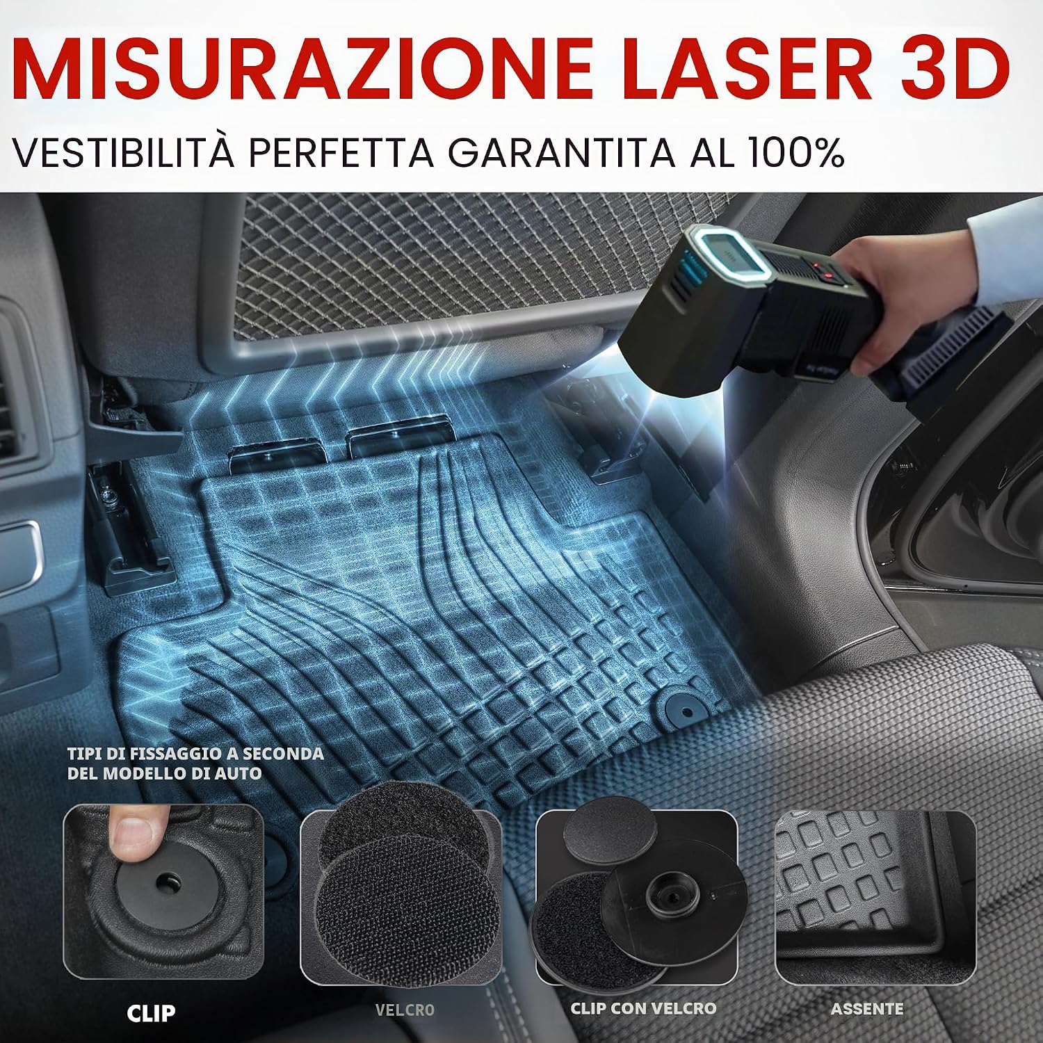 Thumbnail 2 de WALSER tappetini premium per Mercedes-Benz Classe A (W177/V177) 2018-Oggi: protezione su misura in TPE, made in EU