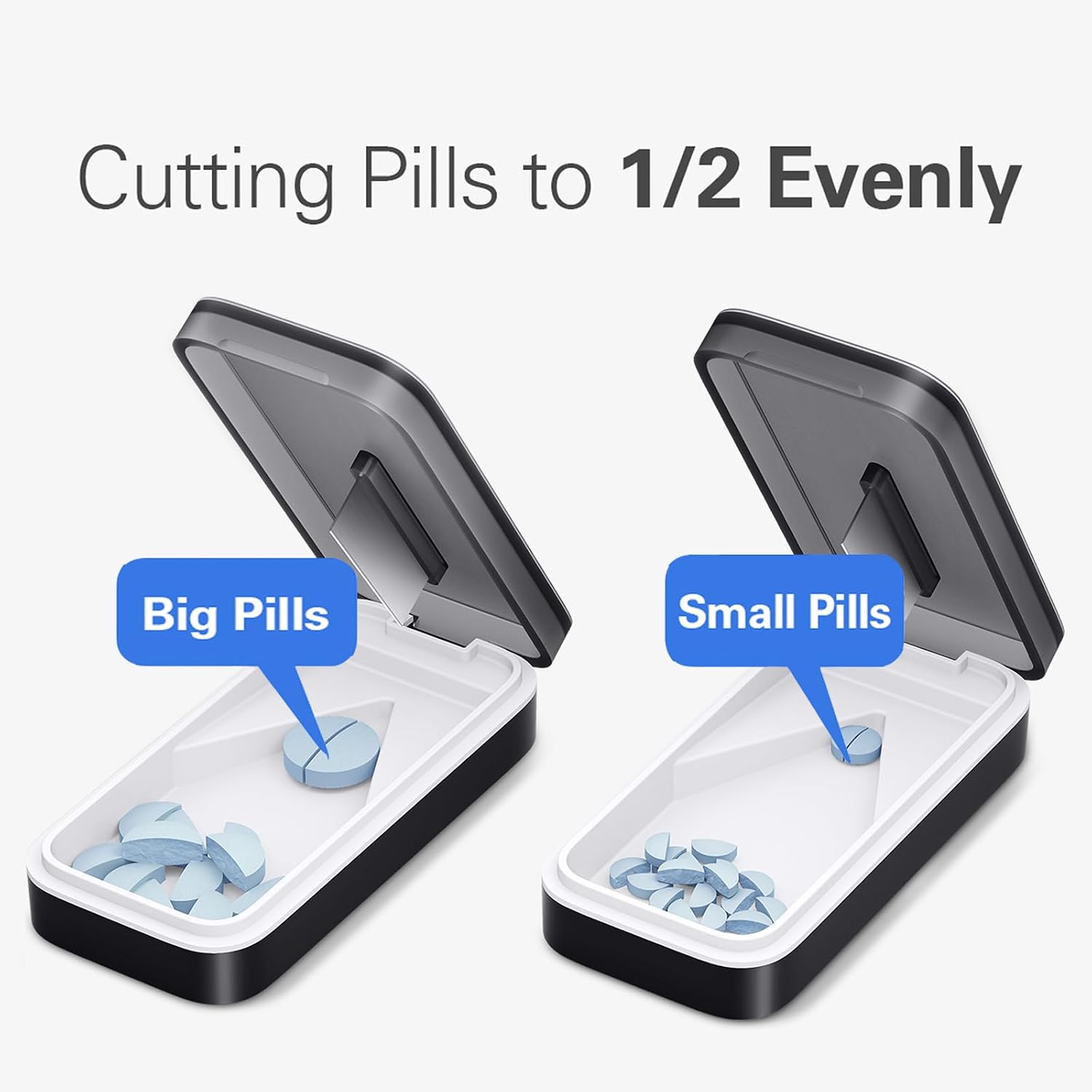 Thumbnail 5 de BUG HULL Pill Cutter with Removable Silicone Pad - Stainless Steel Blade, Dark Gray