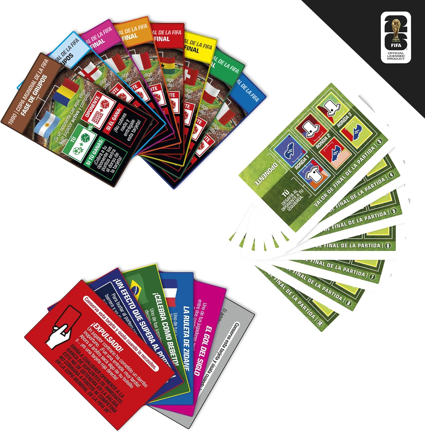 Detalle de Monopoly Panini Prizm Copa Mundial de la FIFA 2026 - Juego de Mesa con Cartas Coleccionables
