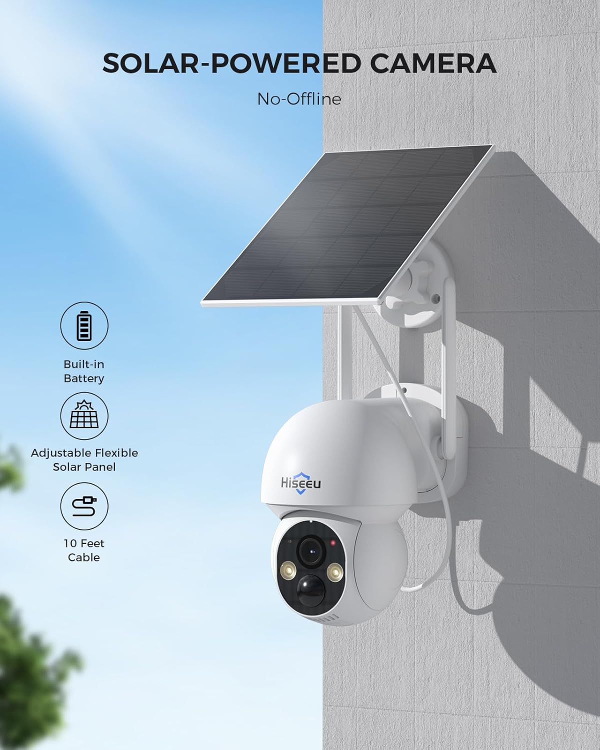 Thumbnail 1 de Hiseeu 4MP Solar Security Camera System, 6-Camera Kit