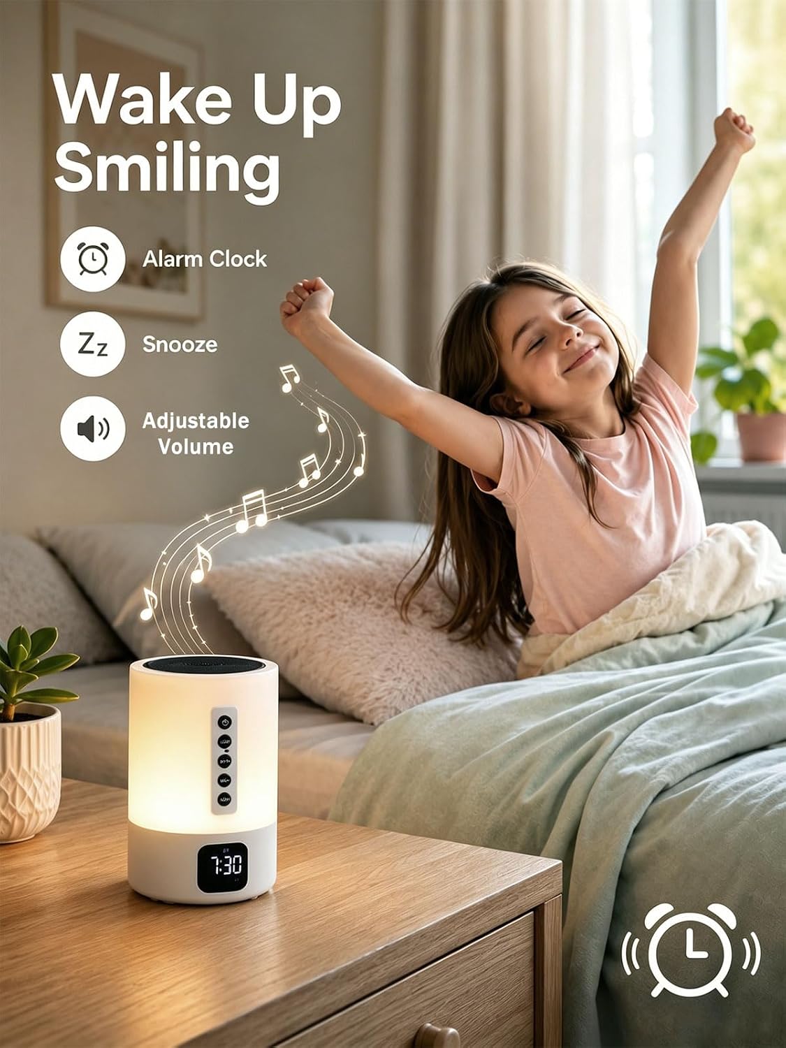 Thumbnail 2 de Night Light Bluetooth Speaker Bedside Lamp