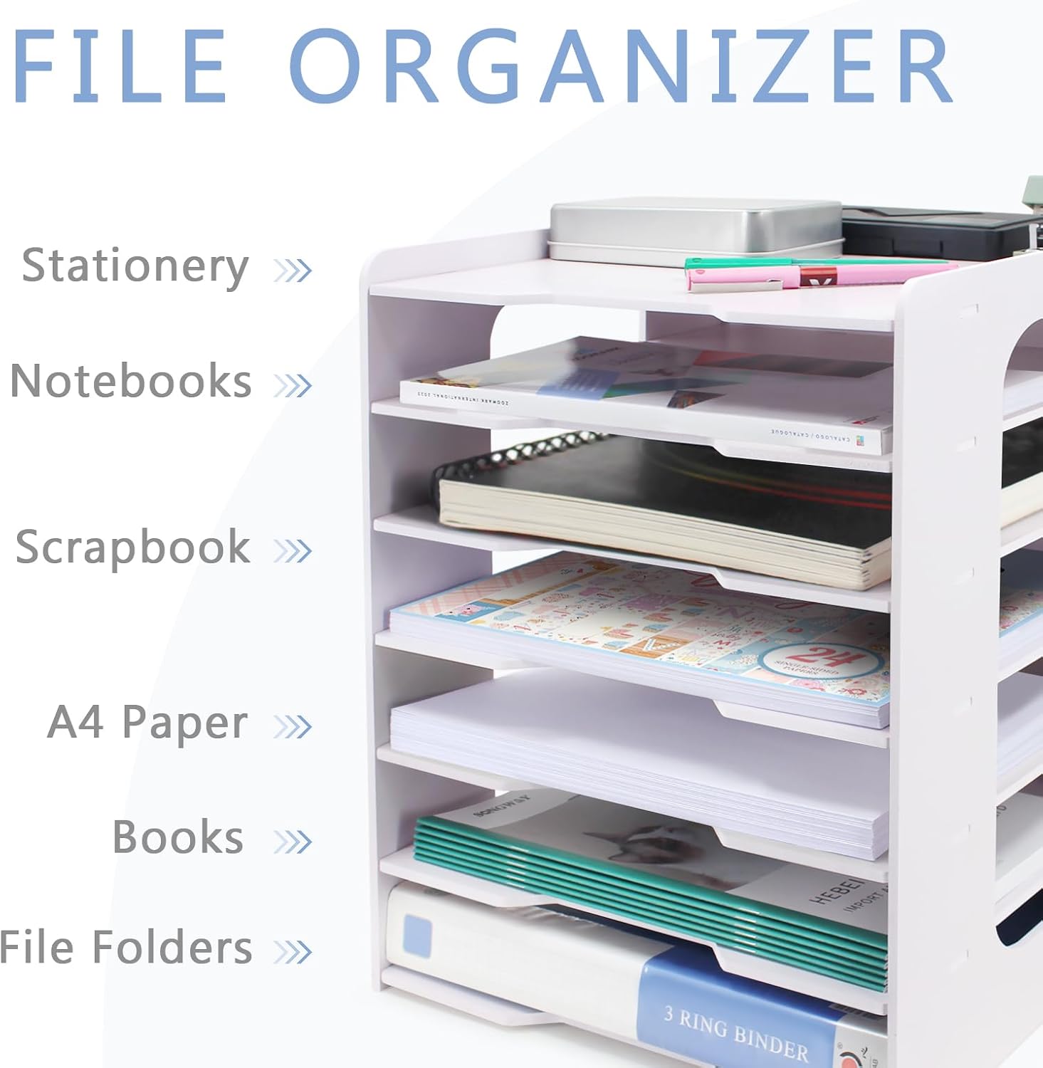 Detalle 2 de SONGWAY – 7-poziomowy organizer na papier do scrapbookingu 30,5 × 30,5 cm