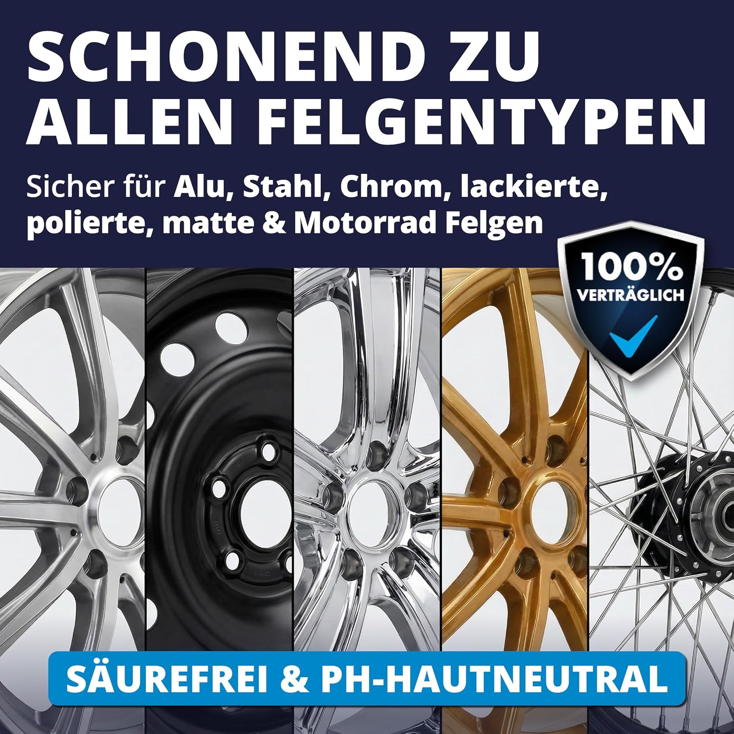 Thumbnail 2 de LICARGO Felgenreiniger säurefrei (750 ml) mit Wirkindikator für Alufelgen, Stahl- und Chromfelgen