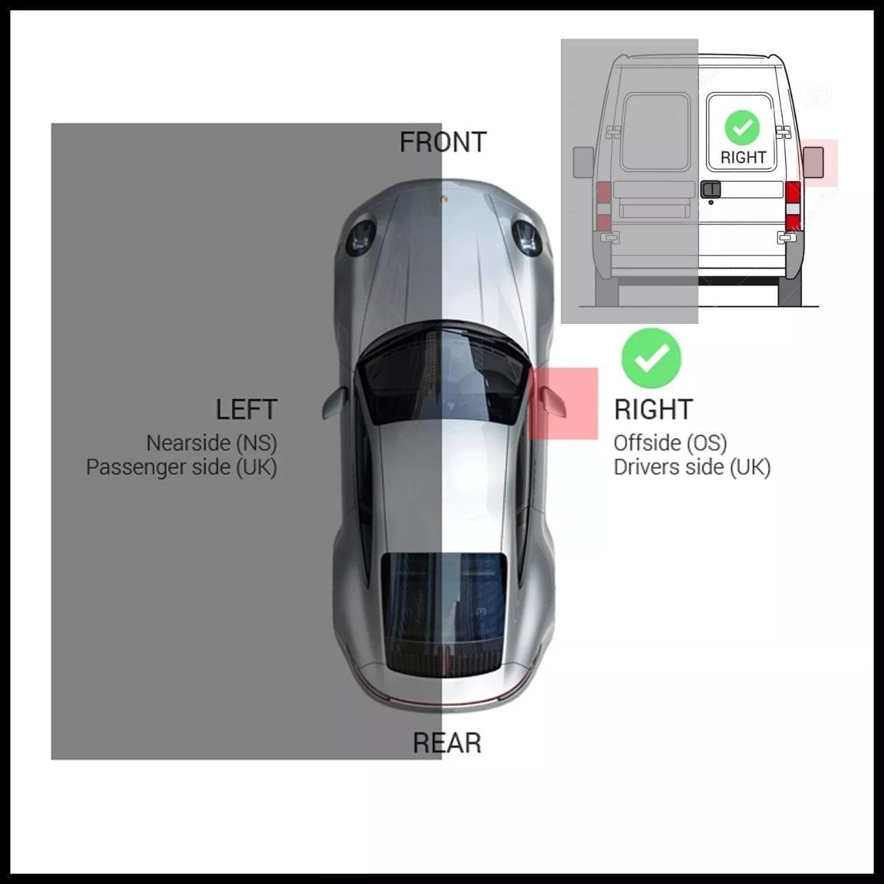 Detalle 2 de Fits IVECO Daily (2015-2024) Wing Mirror Cover Replacement – Right Hand (UK Driver Side) – Black