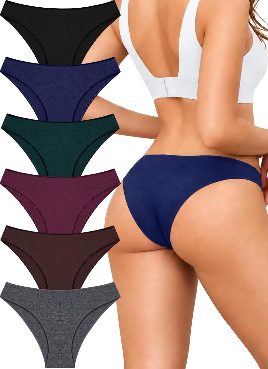 Thumbnail 1 de FINETOO Women's Cotton Bikini Underwear
