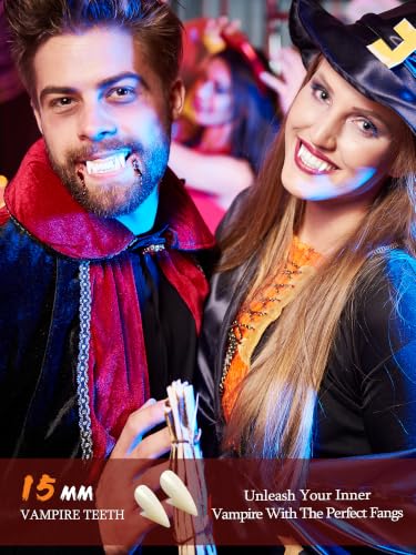 Detalle de POCIONE Vampire Fangs for Adults, 13mm, 15mm and 17mm with Adhesive