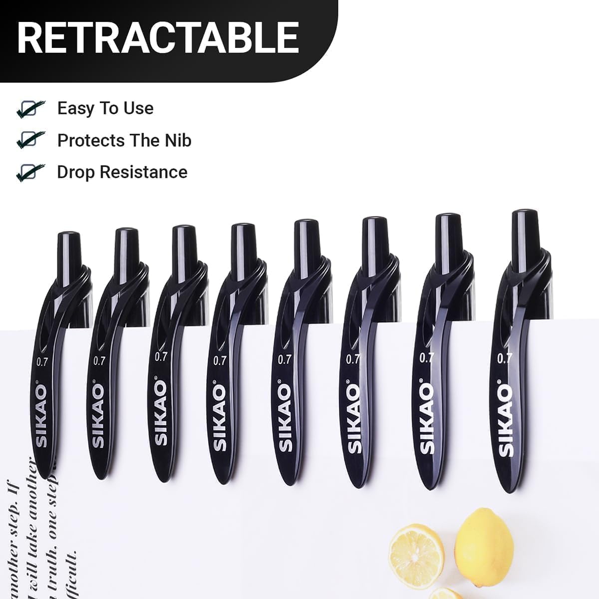 Thumbnail 3 de Black Gel Pens, 0.7 mm