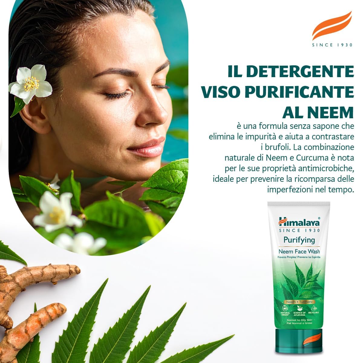 Detalle de HIMALAYA HERBALS Neem Gel Detergente Viso Purificante al Neem – 2 x 150 ml