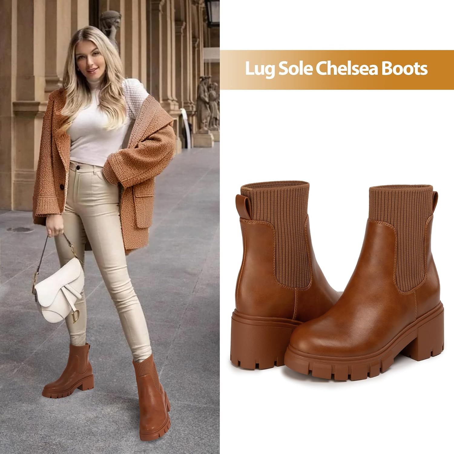 Detalle 2 de Athlefit Women's Chelsea Boots 2.3"