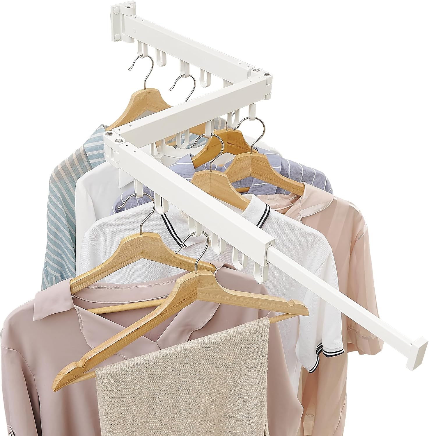 Thumbnail 6 de Wall-Mounted Clothes Drying Rack in Space Aluminum
