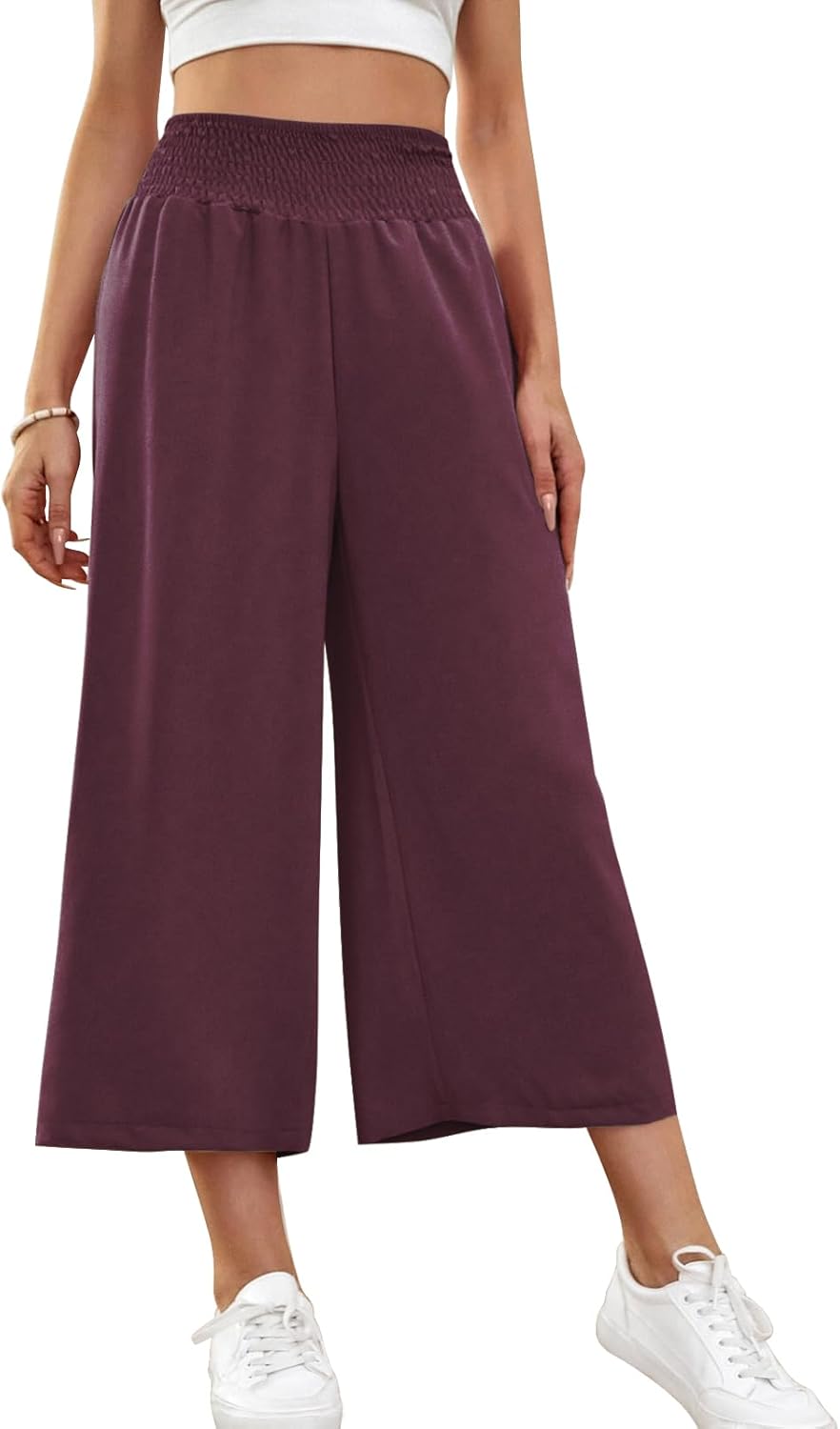 Thumbnail 6 de HMIYA Damen 3/4 Culotte Hose – Leicht, Weites Bein, Sommerkomfort