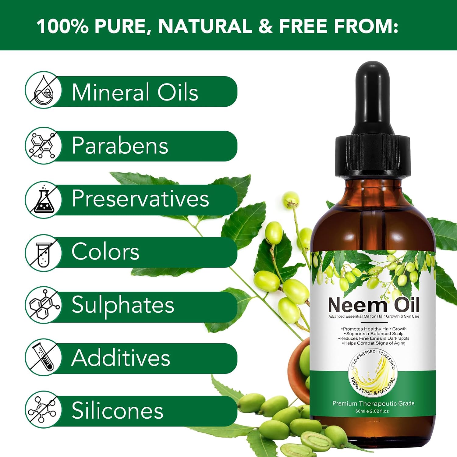 Thumbnail 5 de Olio di Neem Puro 60ml per capelli e pelle